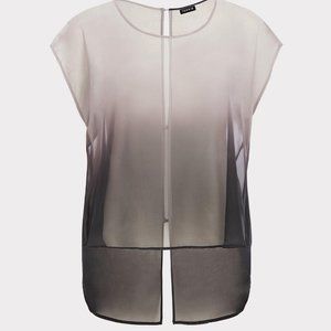 Chiffon Dolman Sleeve Blouse Ombre Size 2